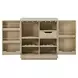 Oasis Dockside Natural Tan Oak and White 2 Door Bar Cabinet with LED