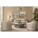 Oasis Antique Nickel and Quartz Top Occassional Table Set