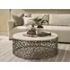 Oasis Antique Nickel and Quartz Top Occassional Table Set