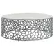 Oasis Antique Nickel and Quartz Top Occassional Table Set