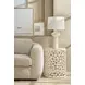 Oasis White Round Quartz Top Side Table