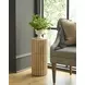 Azure Travertine Stone Round Accent Table