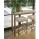 Azure Antique Brass and Nomad Snow Performance Fabric Counter Height Console Stool