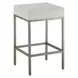 Azure Antique Brass and Nomad Snow Performance Fabric Counter Height Console Stool
