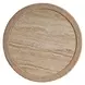 Azure Abaca and Travertine Round Side Table