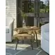 Oasis Natural Teak and Black Outdoor Free Form Nesting Table