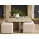 Oasis Dockside Square Cocktail Table with Ottoman