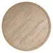 Azure Abaca and Travertine Round Cocktail Table