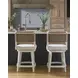 Azure Shoreline and Nomad Snow Performance Fabric Woven Back Swivel Counter Height Stool