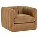 Vesta Winchester Sycamore Leather Upholstered Swivel Chair