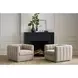 Vesta Silken Fog Upholstered Swivel Chair