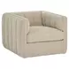Vesta Silken Fog Upholstered Swivel Chair
