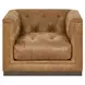Quinn Winchester Sycamore Leather Upholstered Swivel Chair