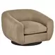 Fitz Vail Toffee Leather Upholstered Swivel Chair