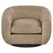 Fitz Vail Toffee Leather Upholstered Swivel Chair