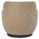 Chloe Nehir Caribou Leather Upholstered Swivel Chair