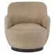 Chloe Nehir Caribou Leather Upholstered Swivel Chair