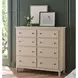 Oakmere Taupe 8 Drawer Chest