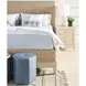 Oakmere Taupe 3 Drawer Meadow Nightstand with USB Charging