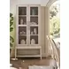 Oakmere Taupe 2 Glass Door Meadow Display Cabinet with LED