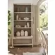 Oakmere Taupe 2 Glass Door Meadow Display Cabinet with LED