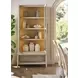 Oakmere Taupe 2 Glass Door Meadow Display Cabinet with LED