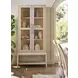 Oakmere Taupe 2 Glass Door Meadow Display Cabinet with LED