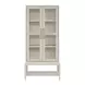 Oakmere Taupe 2 Glass Door Meadow Display Cabinet with LED