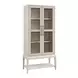 Oakmere Taupe 2 Glass Door Meadow Display Cabinet with LED