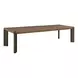 Evermont Haze and Smoked Gold 122" Extendable Rectangular Dining Table