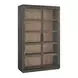 Modern Veil and Smoked Gold 2 Door Display Cabinet with LED