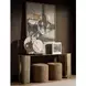 Modern Black Nickel Outdoor Rectangular Eclipse Console Table