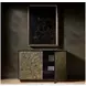 Evermont Matte Black and Pyrite 2 Door Cosmo Hall Chest