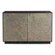 Evermont Matte Black and Pyrite 2 Door Cosmo Hall Chest
