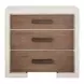 Evermont Mist Oak and Haze 3 Drawer Nightstand with USB Charging