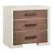 Evermont Mist Oak and Haze 3 Drawer Nightstand with USB Charging