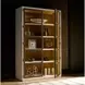 Haze Beige and Brown 2 Door Display Cabinet with LED