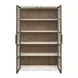 Haze Beige and Brown 2 Door Display Cabinet with LED