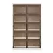 Haze Beige and Brown 2 Door Display Cabinet with LED