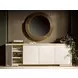 Modern Light Oak and White 4 Door Stone Credenza