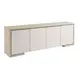 Modern White and Mist Stone Top Dining Room Set
