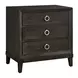 Realm Brown 3 Drawer Nightstand with USB Charging