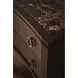 Realm Dark Emperador and Brown 2 Drawer Open Nightstand with USB Charging