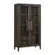 Realm Brown 2 Door Display Cabinet with LED