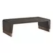 Realm Brown and Dusty Bronze Rectangular Embossed Cocktail Table