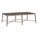 Realm Dark Emperador and Dusty Bronze Rectangular Stone Top Cocktail Table
