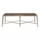 Realm Dark Emperador and Dusty Bronze Rectangular Stone Top Cocktail Table