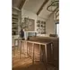 Realm Dark Emperador and Dusty Bronze Rectangular Stone Top Console Table