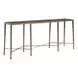 Realm Dark Emperador and Dusty Bronze Rectangular Stone Top Console Table