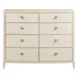 Elegance Brown and Paloma 6 Drawer Dresser